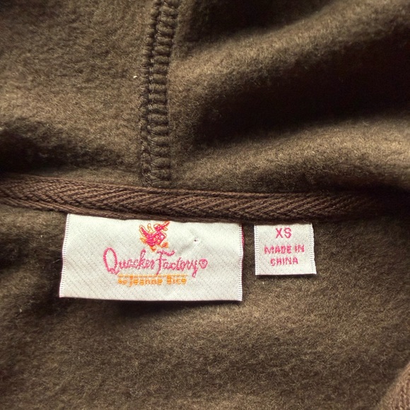 Quacker Factory Women's Brown with gem embellishment Hoodie - Picture 4 of 4